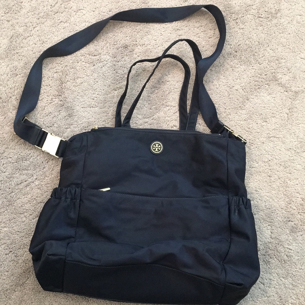 Navy Tory burch diaper bag